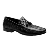 ASD20609BK-1-1.webp Augher Crocodile Embossed Tassel Loafer Shoe