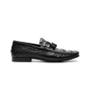 ASD20609BK-2-1.webp Augher Crocodile Embossed Tassel Loafer Shoe