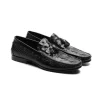 ASD20609BK-5-1.webp Augher Crocodile Embossed Tassel Loafer Shoe