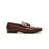 ASD20609BR-2-1.webp Augher Crocodile Embossed Tassel Loafer Shoe