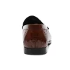 ASD20609BR-3-1.webp Augher Crocodile Embossed Tassel Loafer Shoe