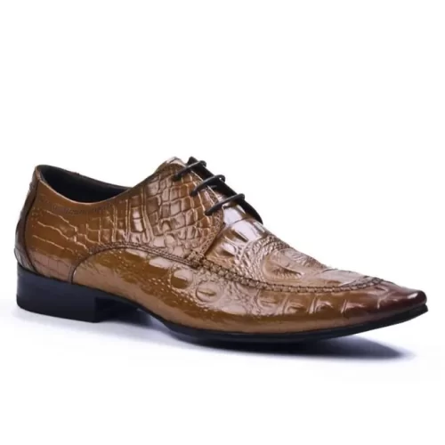 ASD89131BR-1-1.webp Ardea Crocodile Embossed Derby Shoe