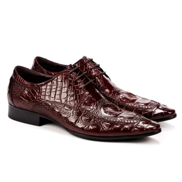 ASD89131WN-5-1.webp Ardea Crocodile Embossed Derby Shoe