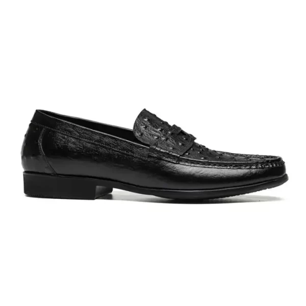 ASD89821BK-2-1.webp Ballynoe Ostrich Embossed Loafer Shoe