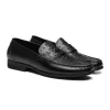 ASD89821BK-4-1.webp Ballynoe Ostrich Embossed Loafer Shoe